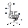 Office chair with massage Visioner 8.3 Grey