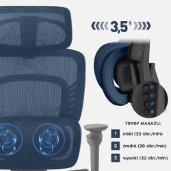 Fotel biurowy z masażem Visioner 8.3 Black