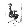 Office chair with massage Visioner 8.3 Black