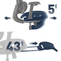 Office chair with massage Visioner 8.3 Black