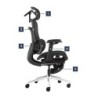 Office chair with massage Visioner 8.3 Black