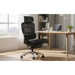 Office chair with massage Visioner 8.3 Black