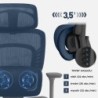 Office chair with massage Visioner 6.1 Black