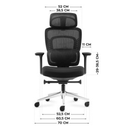 Office chair with massage Visioner 6.1 Black