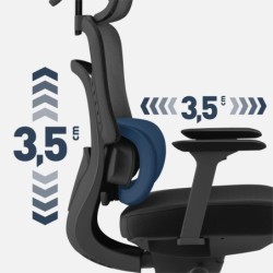 Office chair with massage Visioner 6.1 Black
