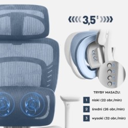 Fotel biurowy z masażem Visioner 6.1 Grey