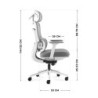 Office chair with massage Visioner 6.1 Grey