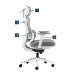 Office chair with massage Visioner 6.1 Grey