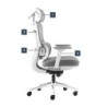 Office chair with massage Visioner 6.1 Grey