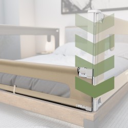 Bed guard rail Cover 48 Beige 180cm