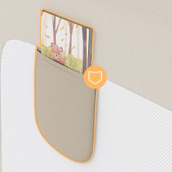Bed guard rail Cover 48 Beige 180cm
