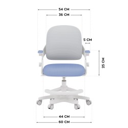 Fotel do biurka dla dziecka Junior 4.3 Blue-grey
