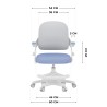 Fotel do biurka dla dziecka Junior 4.3 Blue-grey