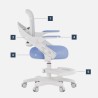 Fotel do biurka dla dziecka Junior 4.3 Blue-grey