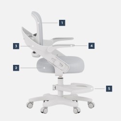 Fotel do biurka dla dziecka Junior 4.3 Grey