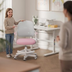 Fotel do biurka dla dziecka Junior 4.3 Pink-grey