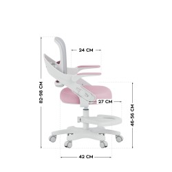 Children's desk chair Junior 4.3 Pink-grey