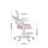 Fotel do biurka dla dziecka Junior 4.3 Pink-grey
