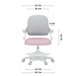 Fotel dziecięcy Junior 4.3 Pink-grey