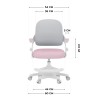 Children's desk chair Junior 4.3 Pink-grey