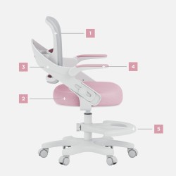 Children's chair Junior 4.3 Pink-grey