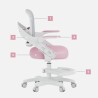 Fotel do biurka dla dziecka Junior 4.3 Pink-grey