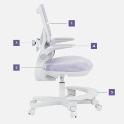 Child's desk chair Junior 5.7 Purple