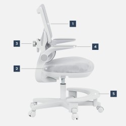 Children's desk chair Junior 5.7 Grey