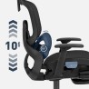 Ergonomic chair with footrest Expert 9.3 Black