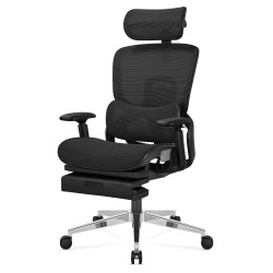 Ergonomic chair with footrest Expert 9.3 Black