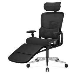 Fotel ergonomiczny z podnóżkiem Expert 9.3 Black