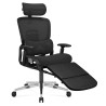 Ergonomic chair with footrest Expert 9.3 Black