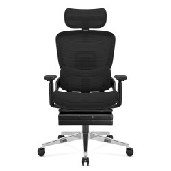 Ergonomic chair with footrest Expert 9.3 Black