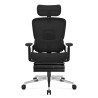 Fotel ergonomiczny z podnóżkiem Expert 9.3 Black