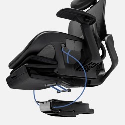 Fotel ergonomiczny z podnóżkiem Expert 9.3 Black
