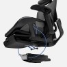 Ergonomic chair with footrest Expert 9.3 Black