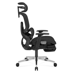 Fotel ergonomiczny z podnóżkiem Expert 9.3 Black