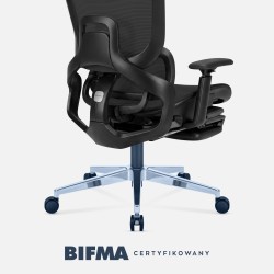 Ergonomic chair with footrest Expert 9.3 Black