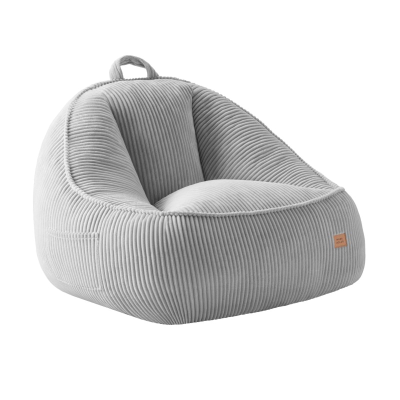 Corduroy backrest pouffe chair Comfy 4.0 Grey