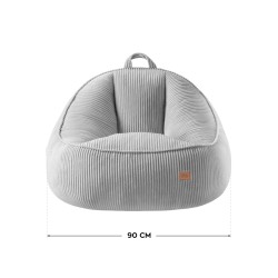 Corduroy backrest pouffe chair Comfy 4.0 Grey
