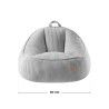 Fotel pufa z oparciem sztruksowa Comfy 4.0 Grey