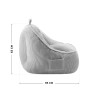 Corduroy backrest pouffe chair Comfy 4.0 Grey
