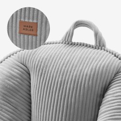Corduroy backrest pouffe chair Comfy 4.0 Grey