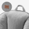 Corduroy backrest pouffe chair Comfy 4.0 Grey