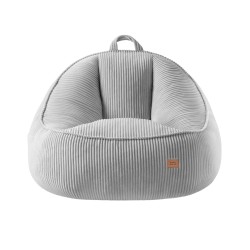 Corduroy backrest pouffe chair Comfy 4.0 Grey