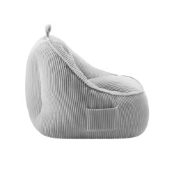 Corduroy backrest pouffe chair Comfy 4.0 Grey