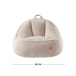 Corduroy backrest pouffe chair Comfy 4.0 Beige