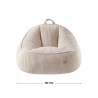 Corduroy backrest pouffe chair Comfy 4.0 Beige