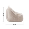 Fotel pufa z oparciem sztruksowa Comfy 4.0 Beige