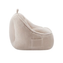 Corduroy backrest pouffe chair Comfy 4.0 Beige